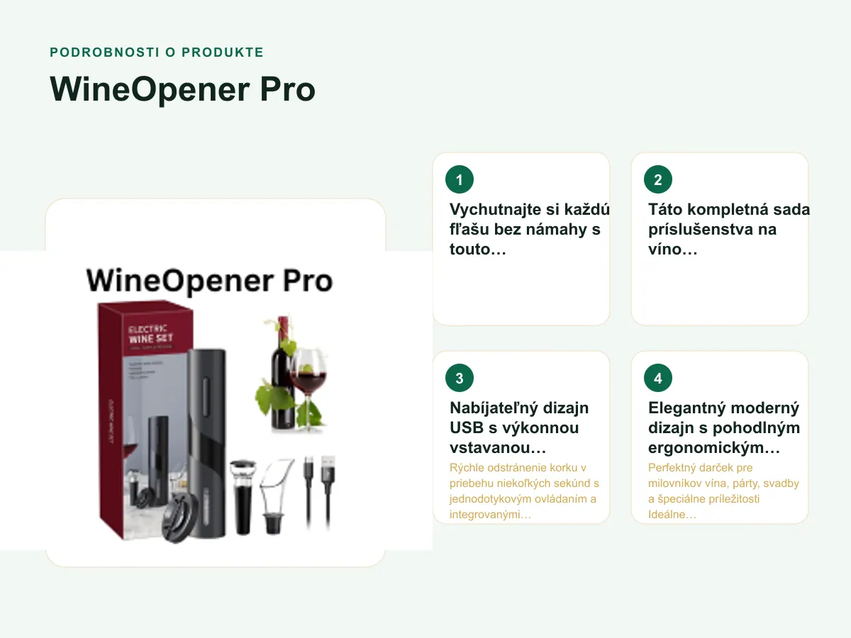 Podrobnosti o produkte: WineOpener Pro