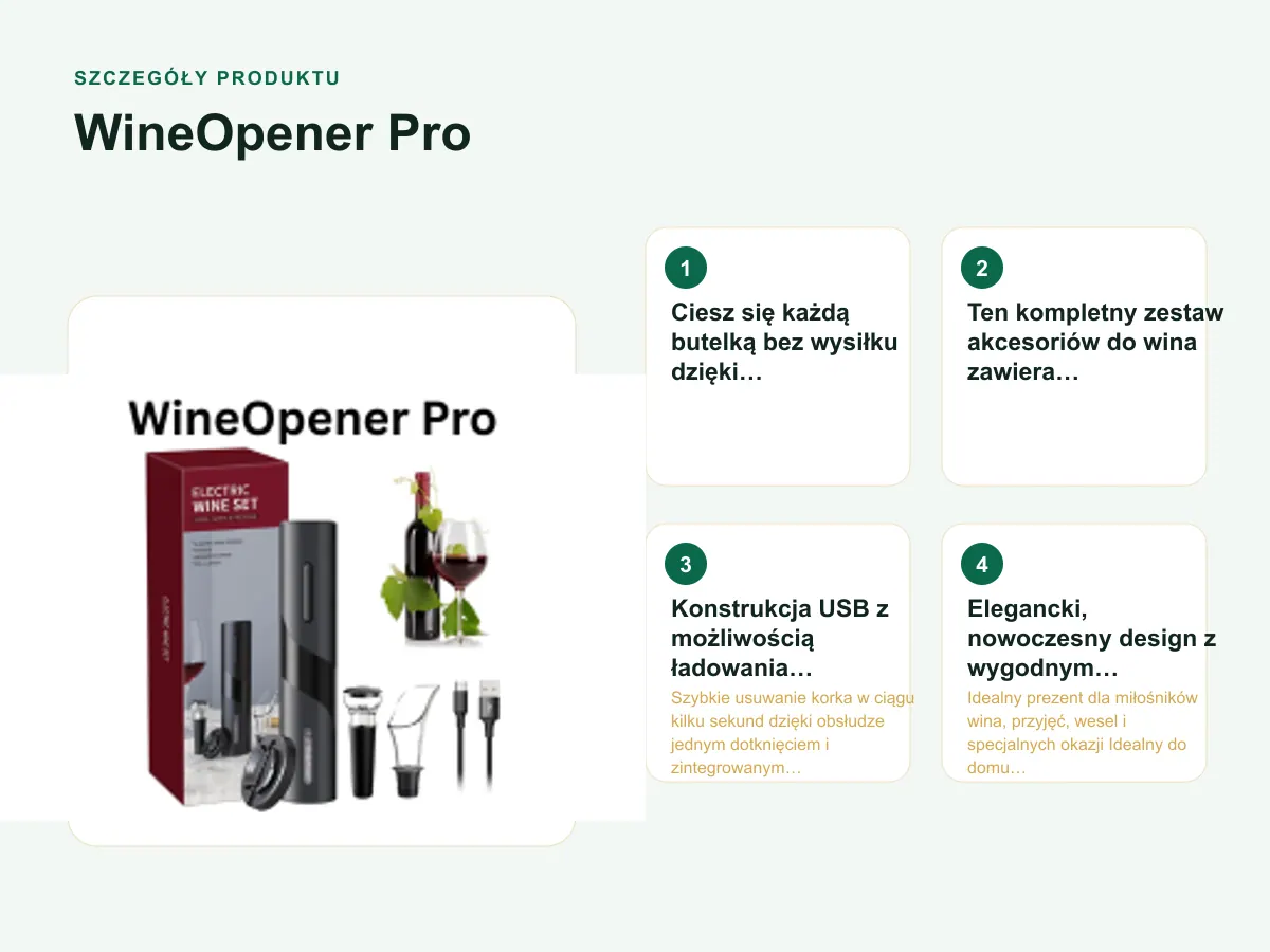 Szczegóły produktu: WineOpener Pro