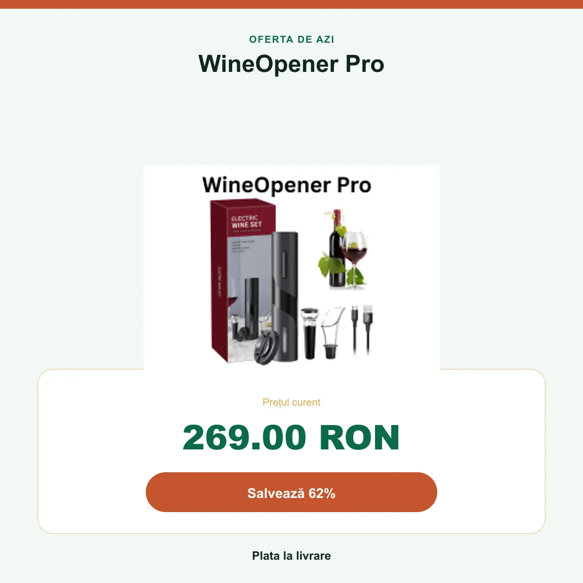 Rezumatul ofertei: 269 RON