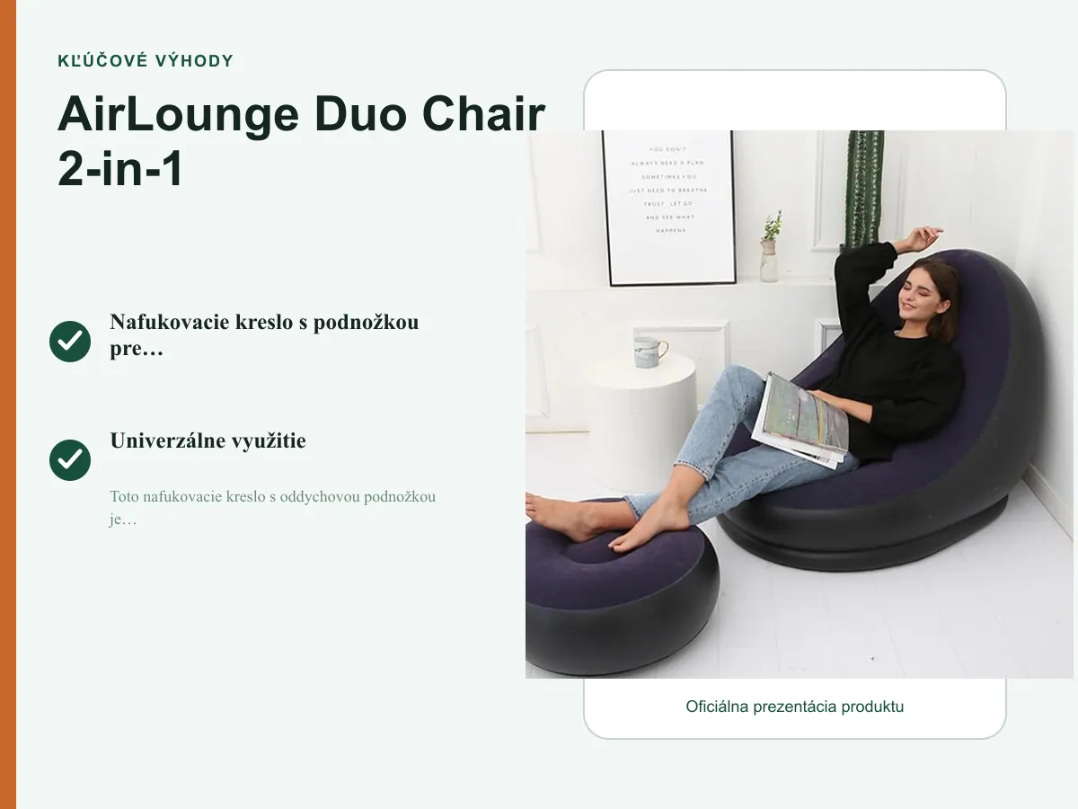 Kľúčové výhody: AirLounge Duo Chair 2-in-1