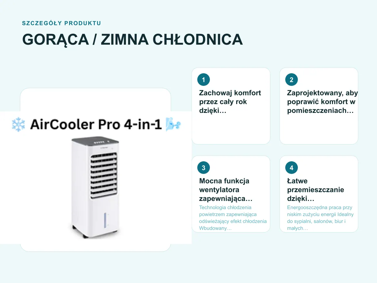 Szczegóły produktu: GORĄCA / ZIMNA CHŁODNICA