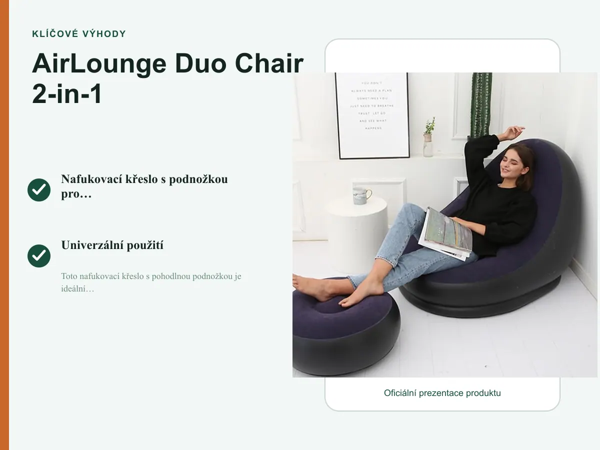 Klíčové výhody: AirLounge Duo Chair 2-in-1