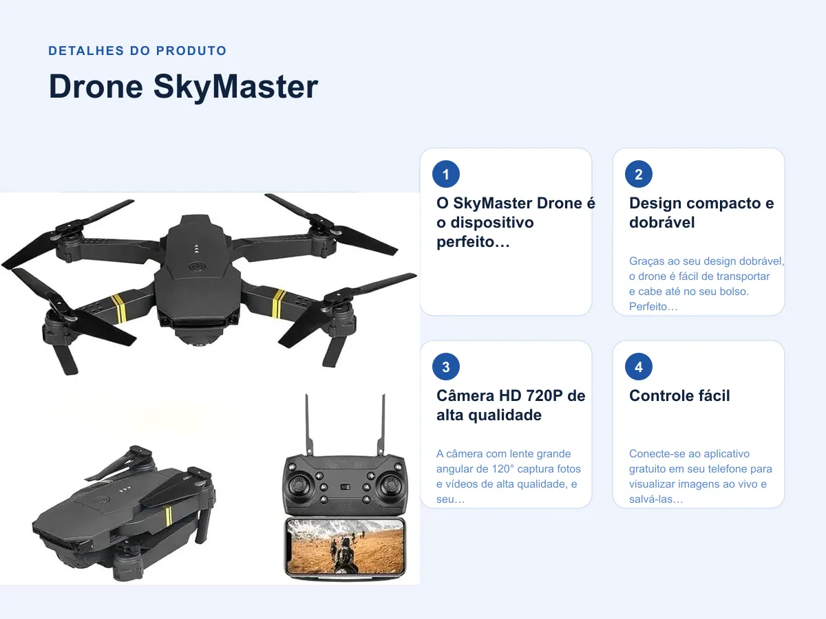 Detalhes do produto: Drone SkyMaster