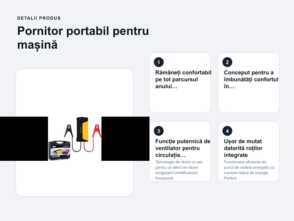 Detalii produs: Pornitor portabil pentru mașină