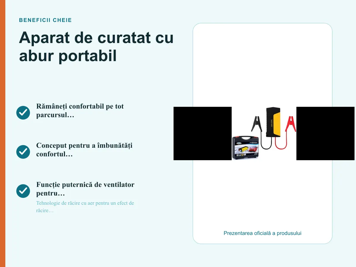 Beneficii cheie: Aparat de curatat cu abur portabil