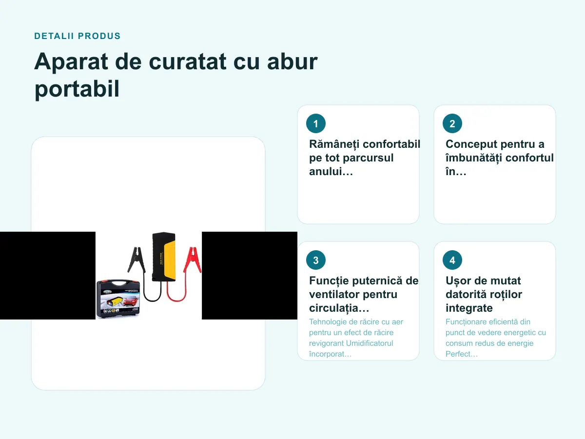 Detalii produs: Aparat de curatat cu abur portabil