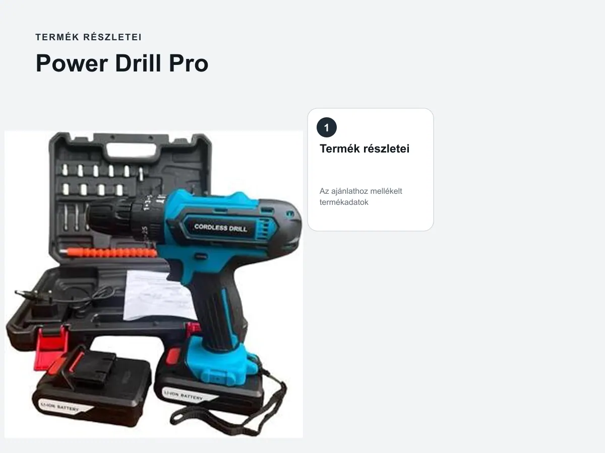 Termék részletei: Power Drill Pro