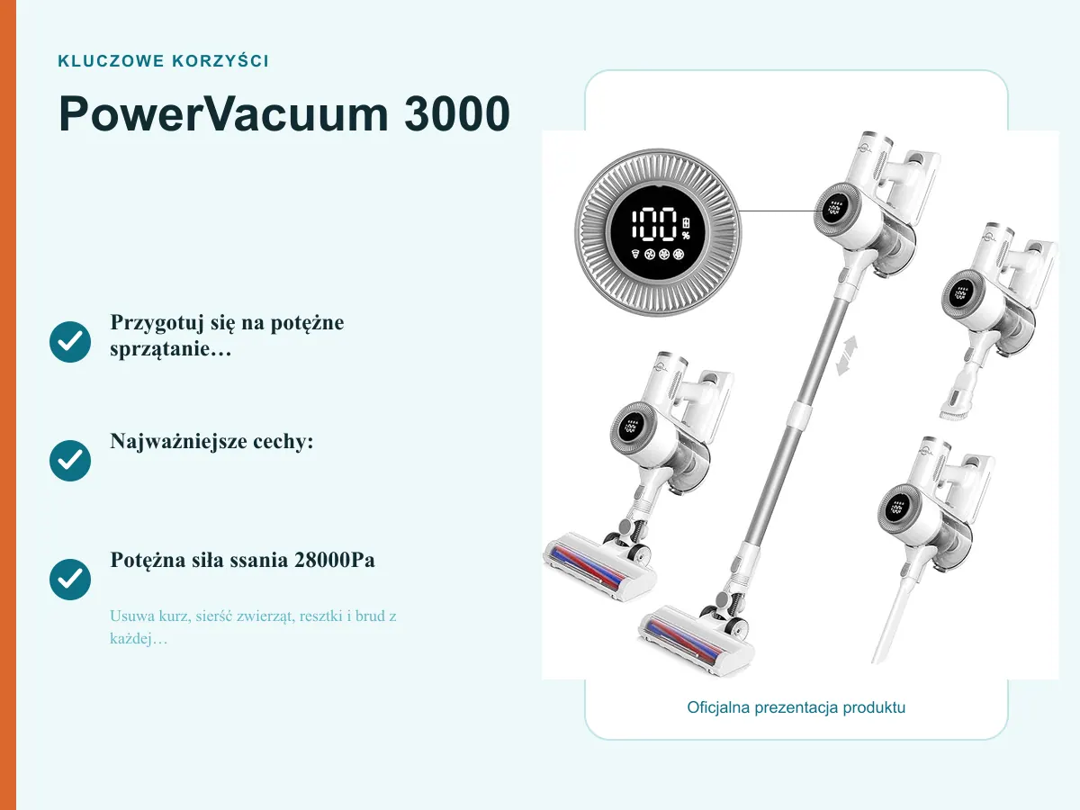 Kluczowe korzyści: PowerVacuum 3000