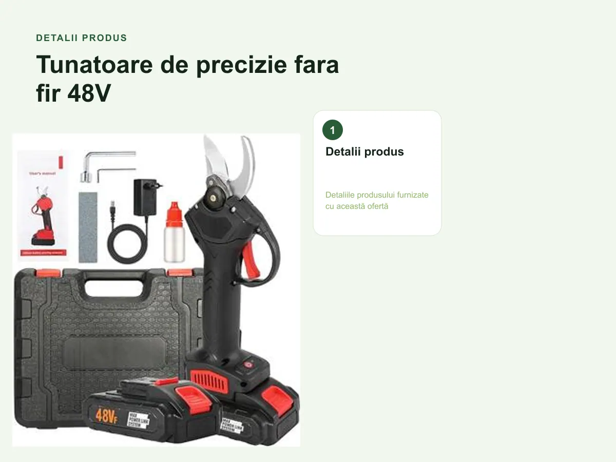 Detalii produs: Tunatoare de precizie fara fir 48V