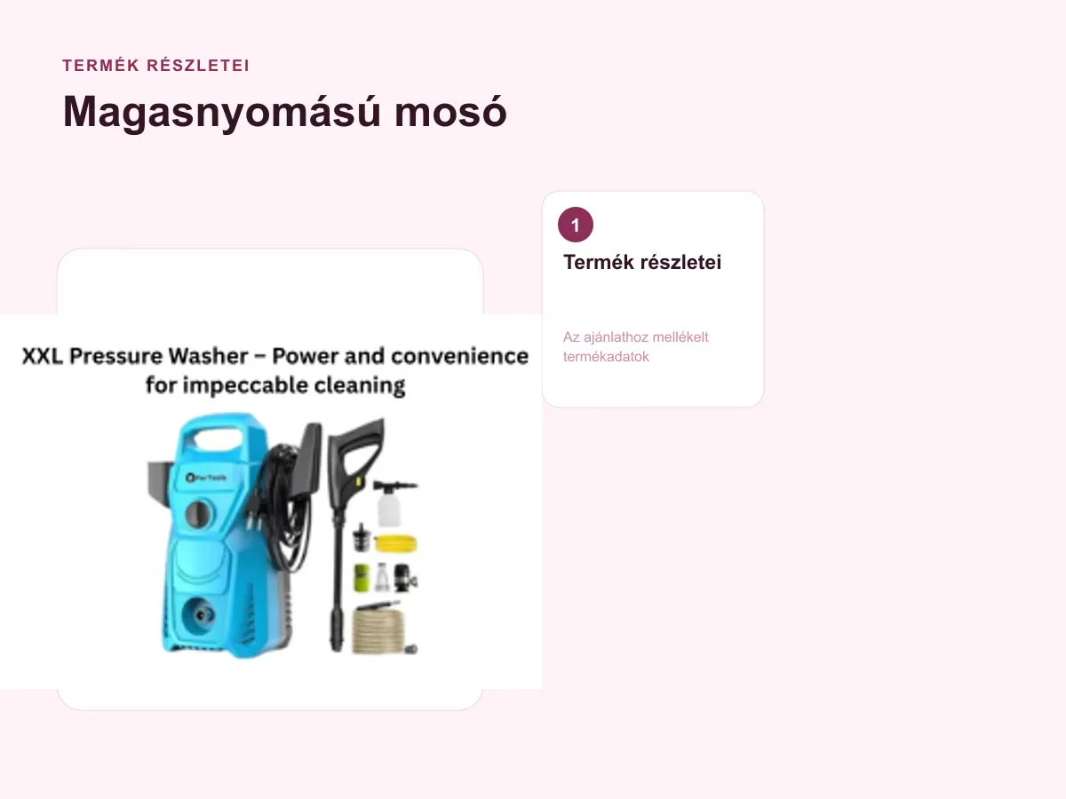 Termék részletei: Magasnyomású mosó