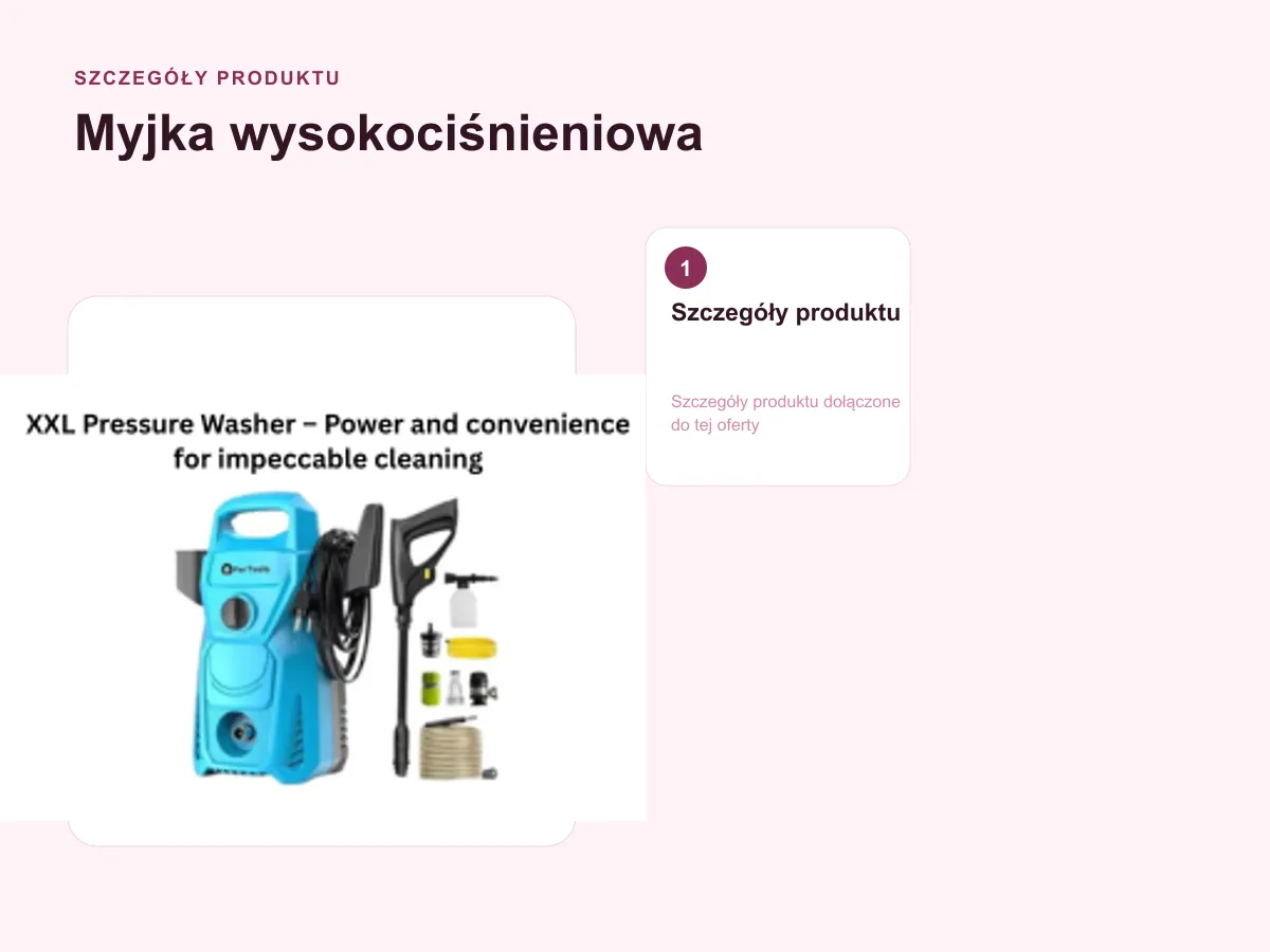 Szczegóły produktu: Myjka wysokociśnieniowa