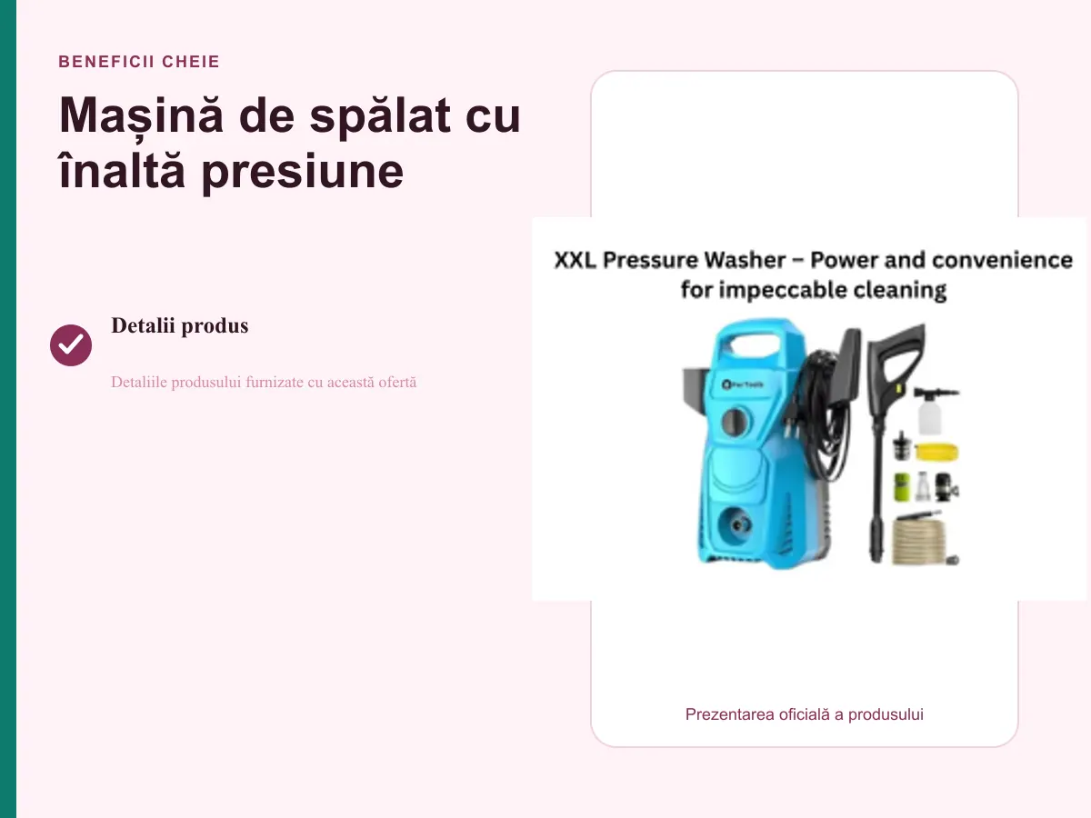 Beneficii cheie: Mașină de spălat cu înaltă presiune