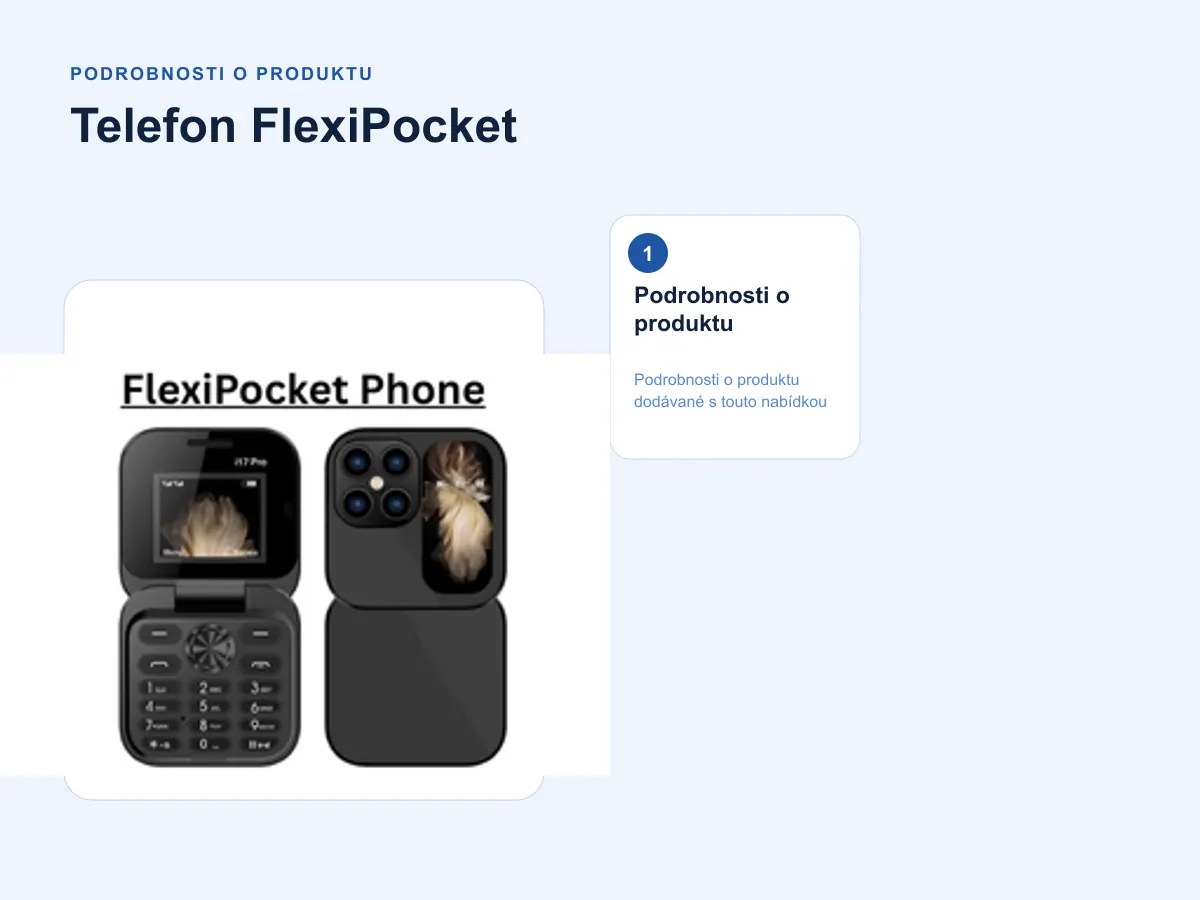 Podrobnosti o produktu: Telefon FlexiPocket
