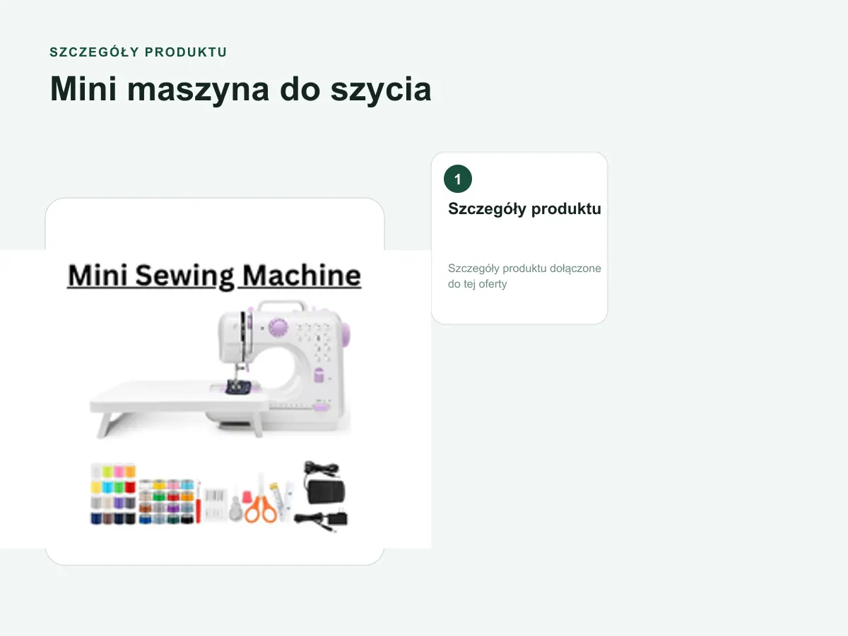 Ta przenośna elektryczna maszyna do szycia została zaprojektowana…