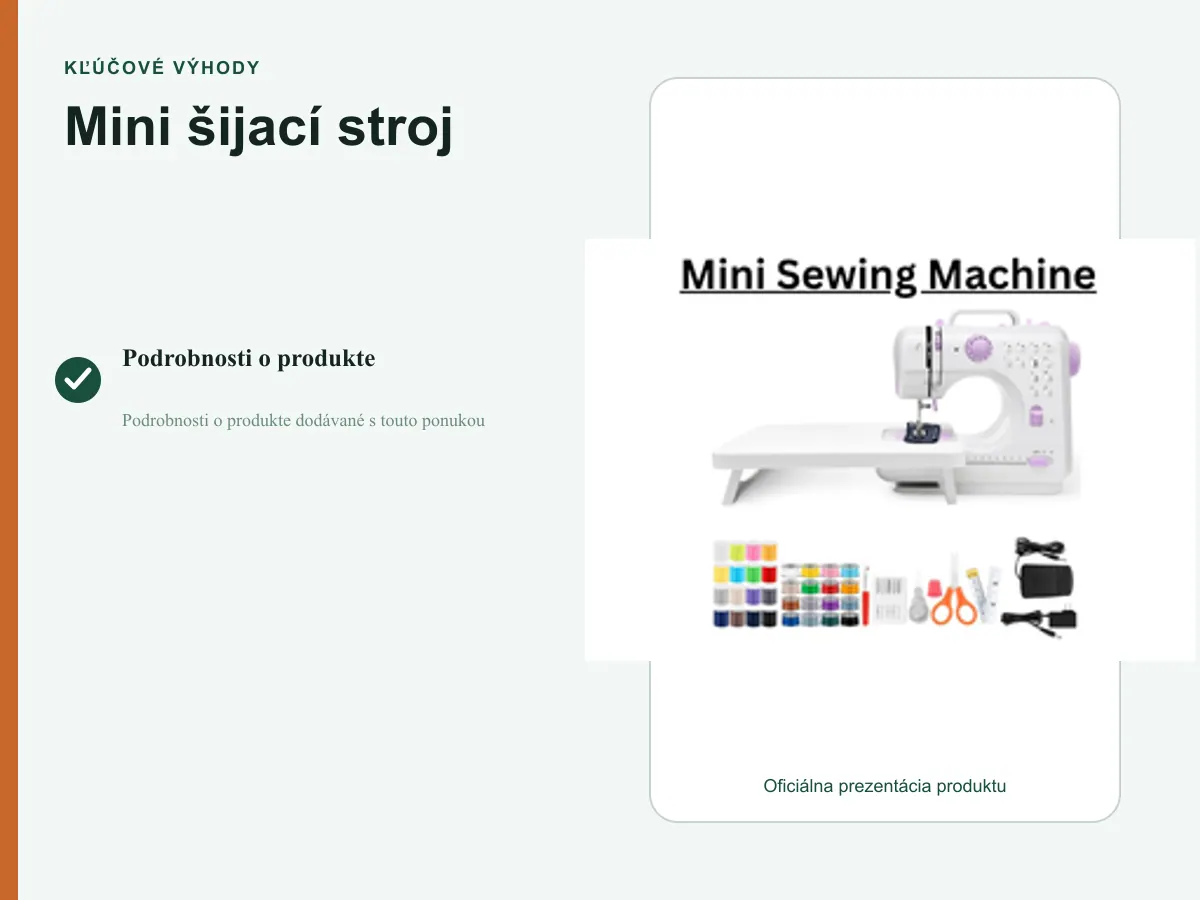 Mini šijací stroj pre začiatočníkov – kompaktný, jednoduchý,…