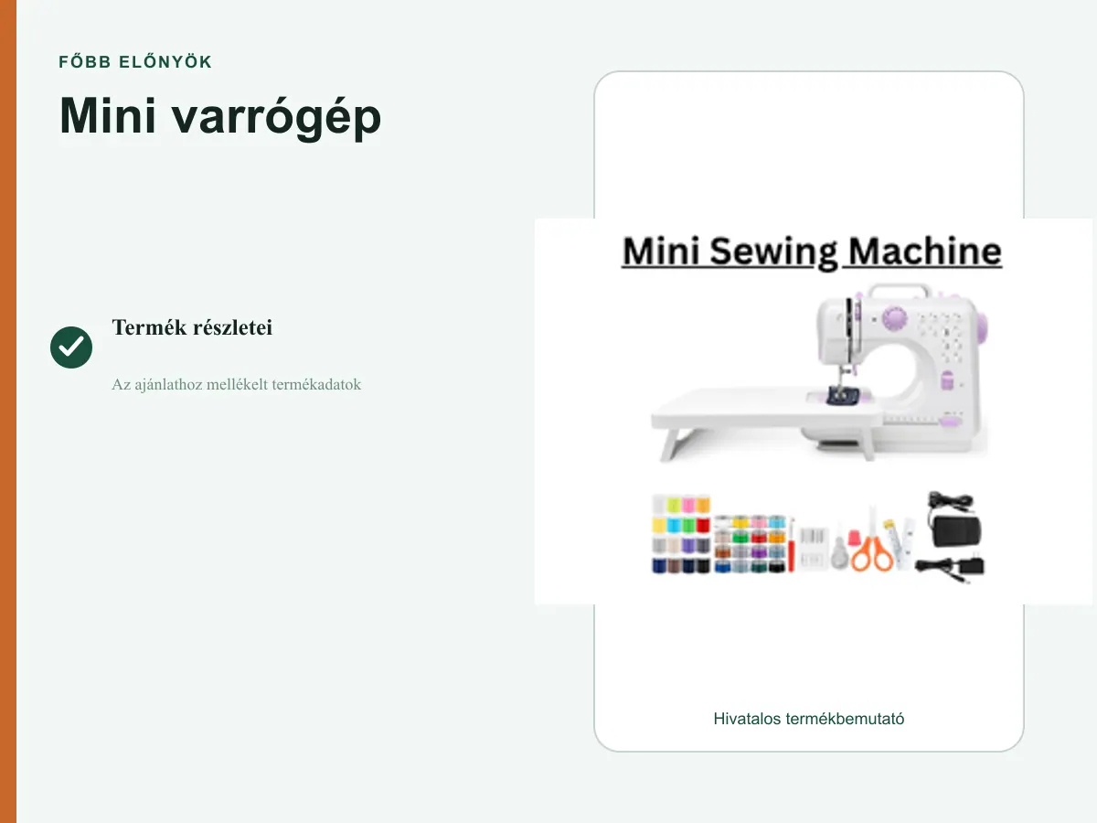 Kezdő mini varrógép – kompakt, egyszerű, hatékony Kezdje a varrás…