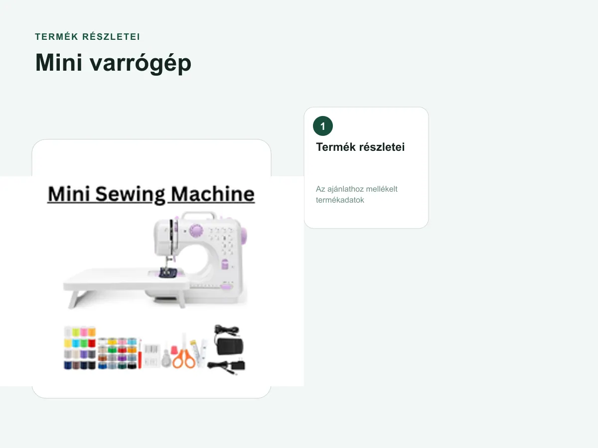 Ez a hordozható elektromos varrógép kezdők számára készült, és…