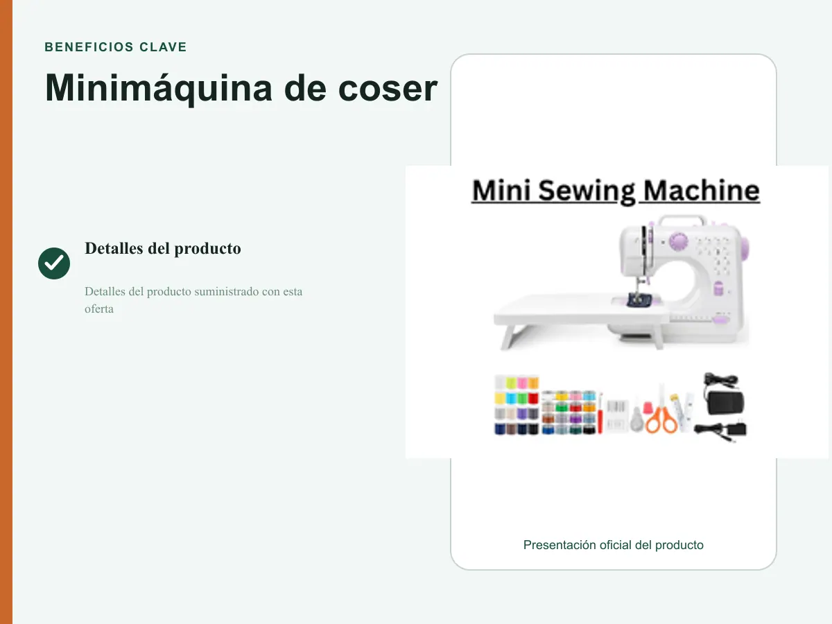 Mini máquina de coser para principiantes: compacta, sencilla y…