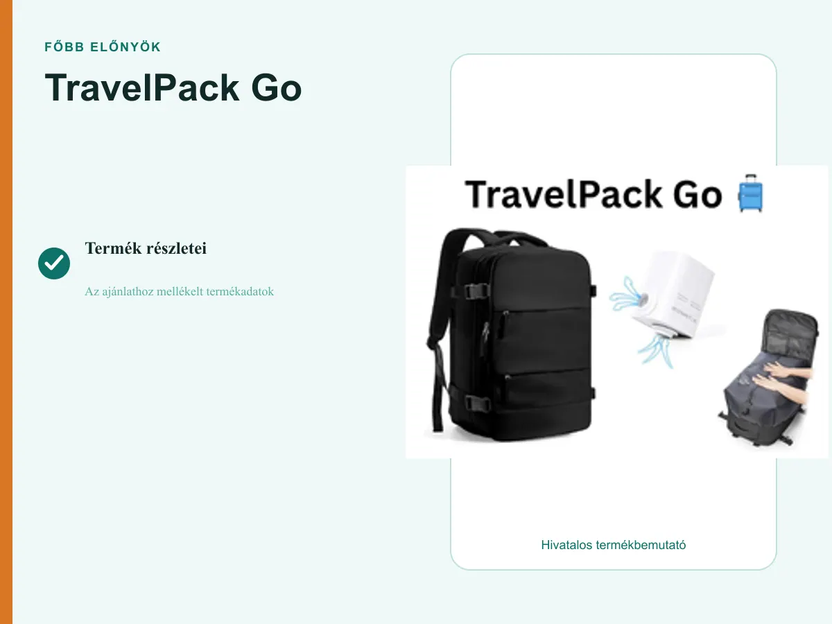 Főbb előnyök: TravelPack Go