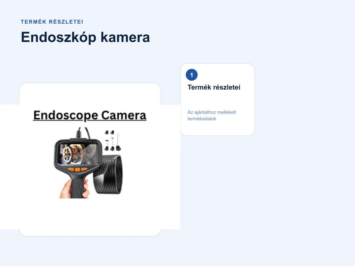 Termék részletei: Endoszkóp kamera