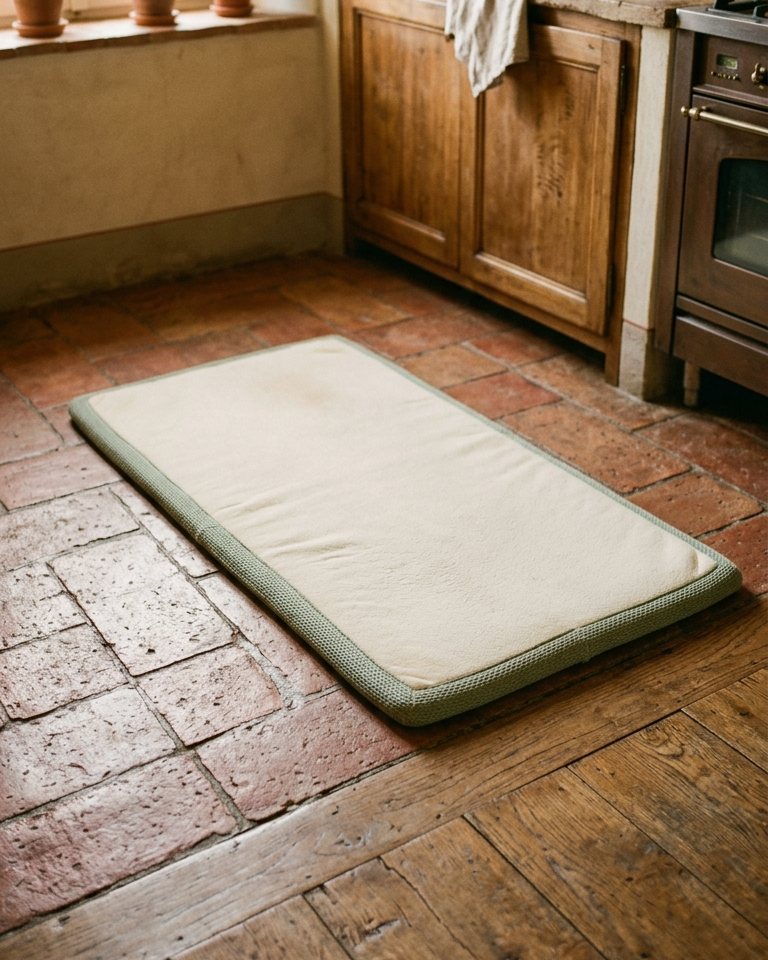 Cream memory foam kitchen mat