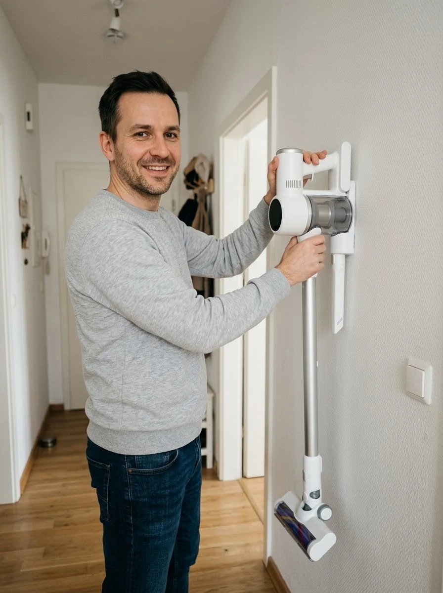 Odkurzacz pionowy LED: Kanapa i firany