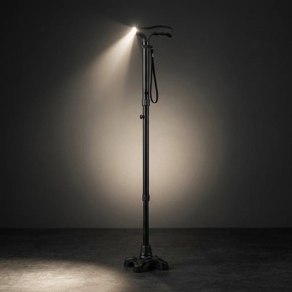 Zložljiva palica z LED: trden aluminij