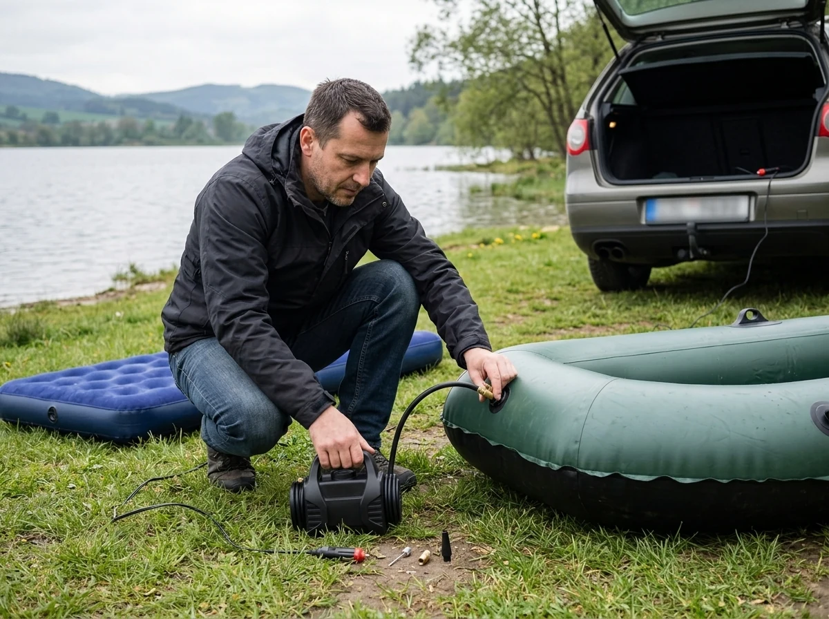Autokompresor 12 V: Auto a motorka