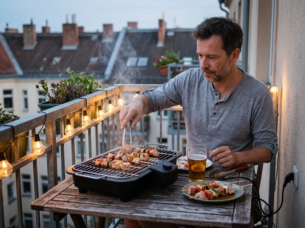 Večera na balkóne na šiestom