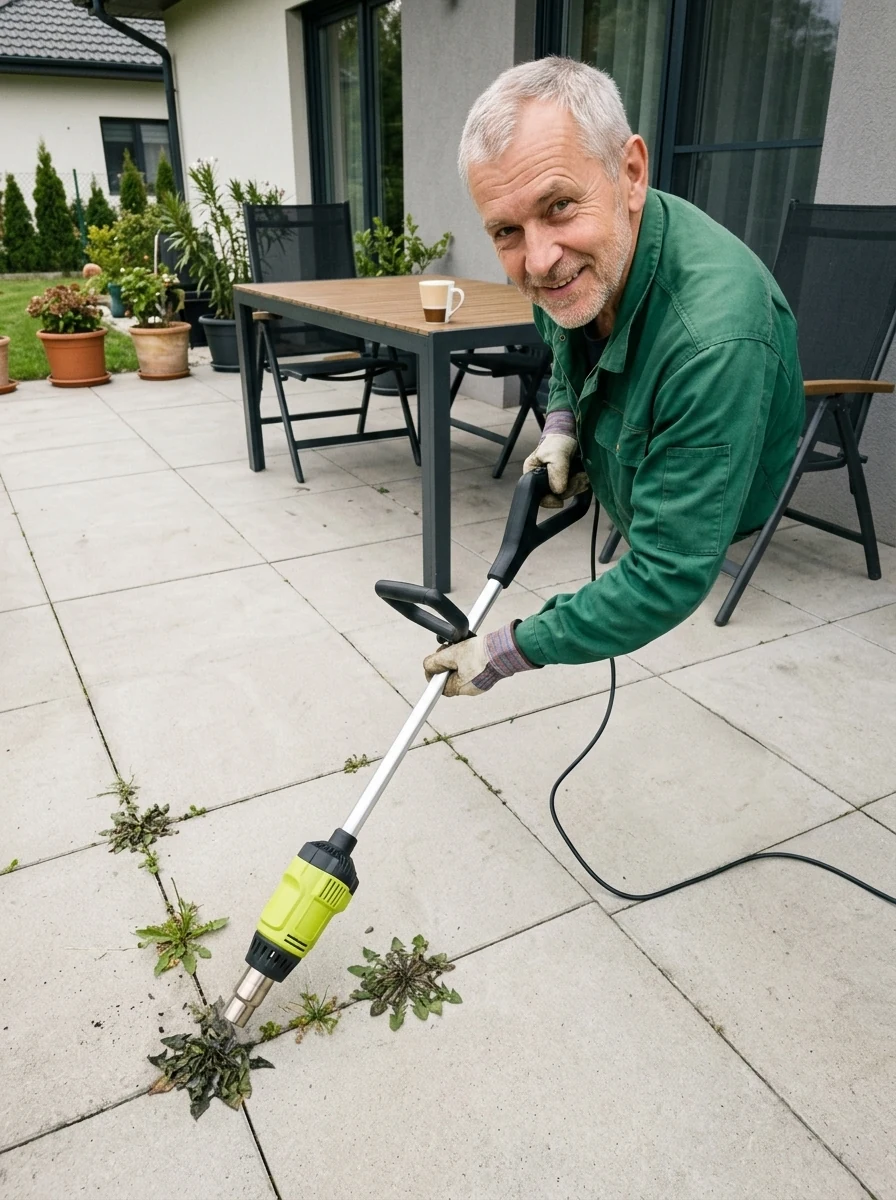 Vypaľovač buriny 2000 W: Štrk a schody